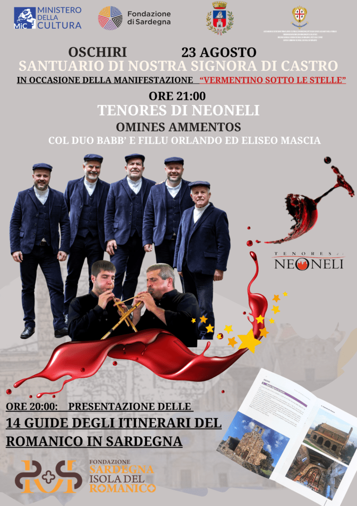 Oschiri 23 Agosto Presentazione Itinerari e Tenores